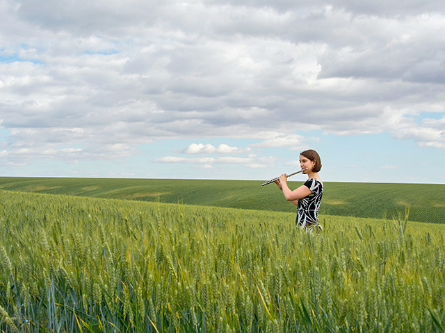 Alicia Mielke is a farm girl from Harrington, Wash., but what started as elementary music lessons led to a life as a professional flutist. (Progressive Farmer photo by Rick Singer)
